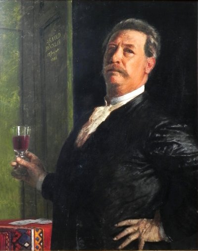 Autoritratto con bicchiere di vino da Arnold Böcklin